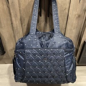 LUG Pontoon Travel/Weekender/Carry-on Bag Navy Blue Polka Dot